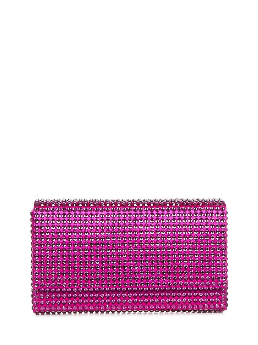 Amina Muaddi Clutch — Pink Viscose