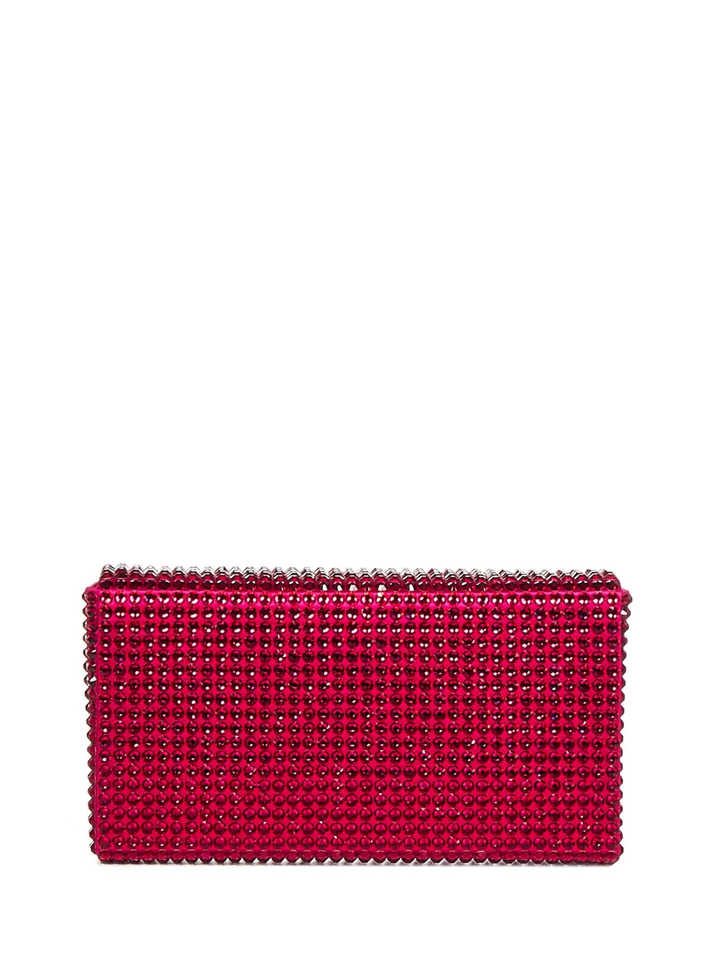 Amina Muaddi Super Amini Clutch — Red Satin