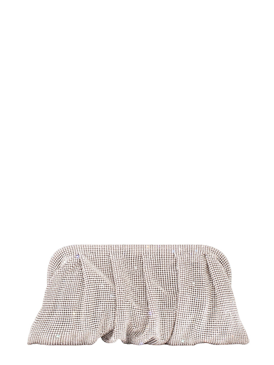 Benedetta Bruzziches Clutch — Silver Aluminum Mesh; Crystals