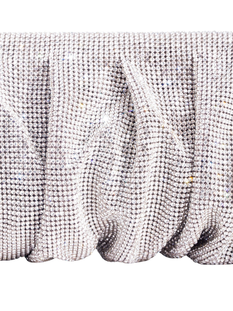 Benedetta Bruzziches Clutch — Silver Aluminum Mesh; Crystals