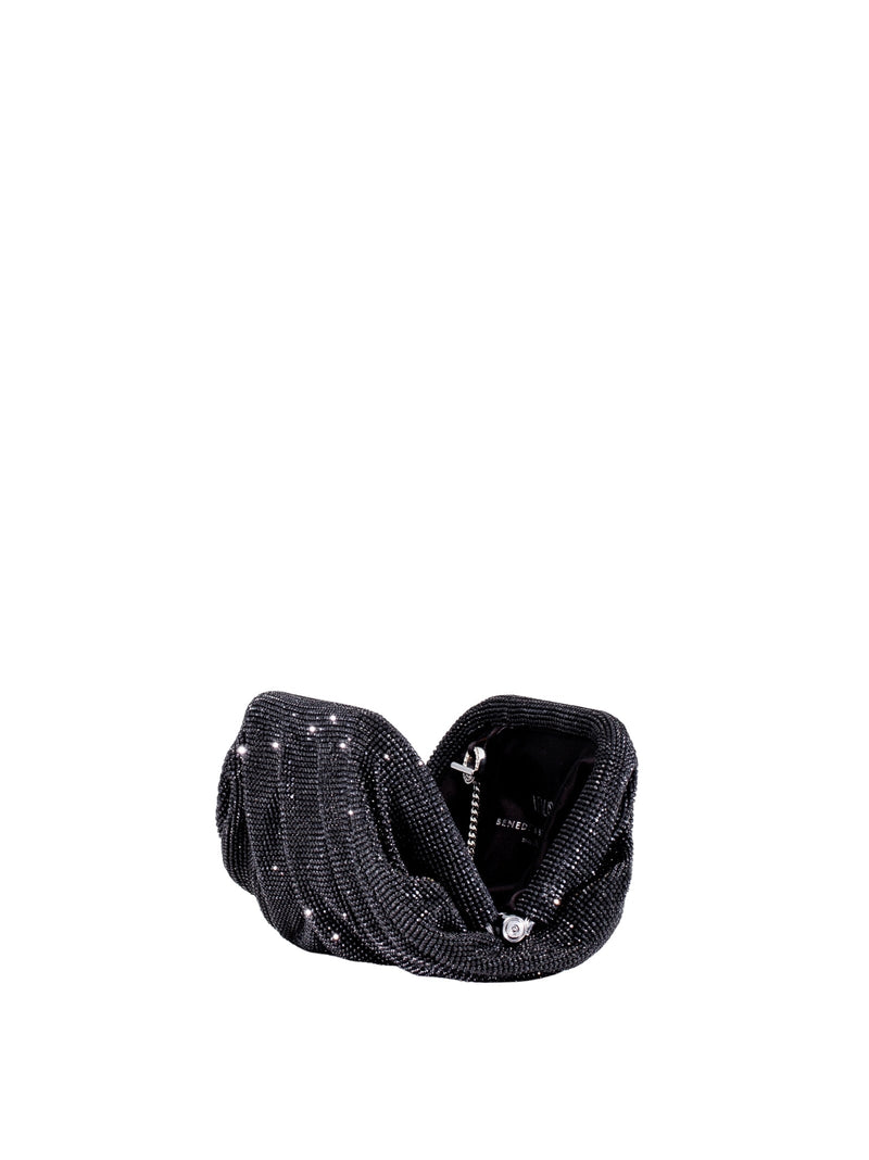 Benedetta Bruzziches Clutch — Black Aluminium Mesh