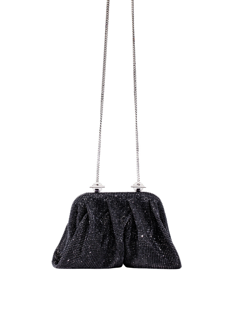 Benedetta Bruzziches Clutch — Black Aluminium Mesh