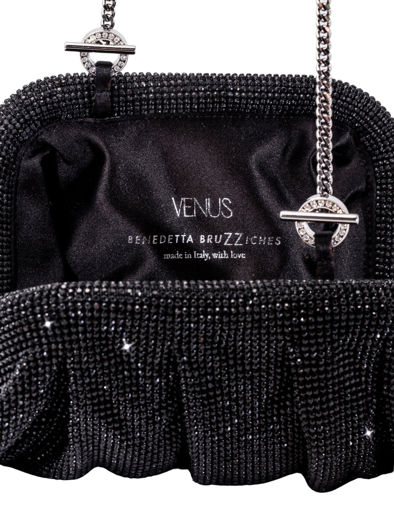 Benedetta Bruzziches Clutch — Black Aluminium Mesh