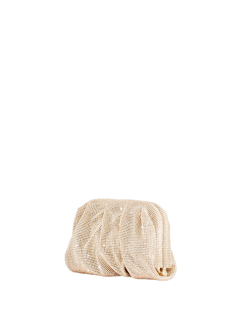 Benedetta Bruzziches Clutch — Gold Aluminium Mesh