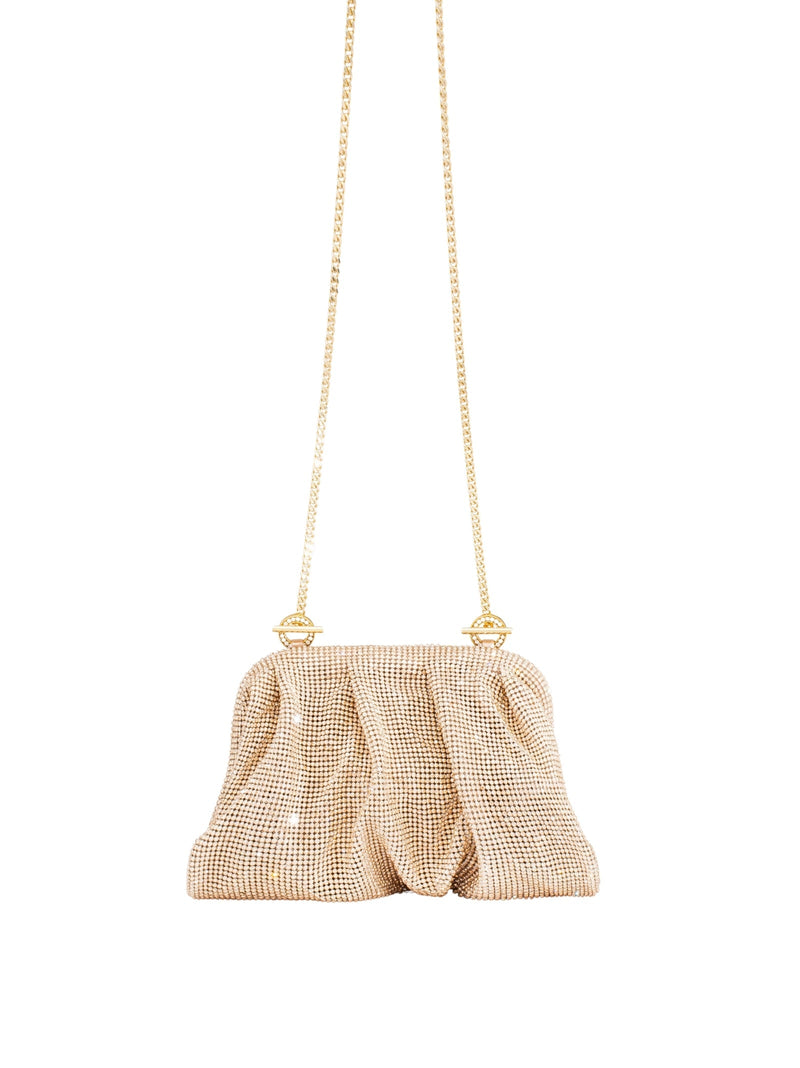 Benedetta Bruzziches Clutch — Gold Aluminium Mesh