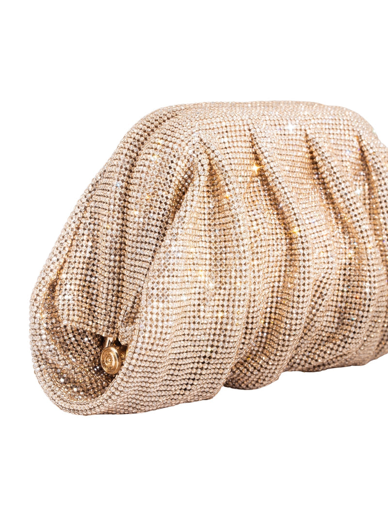 Benedetta Bruzziches Clutch — Gold Aluminium Mesh