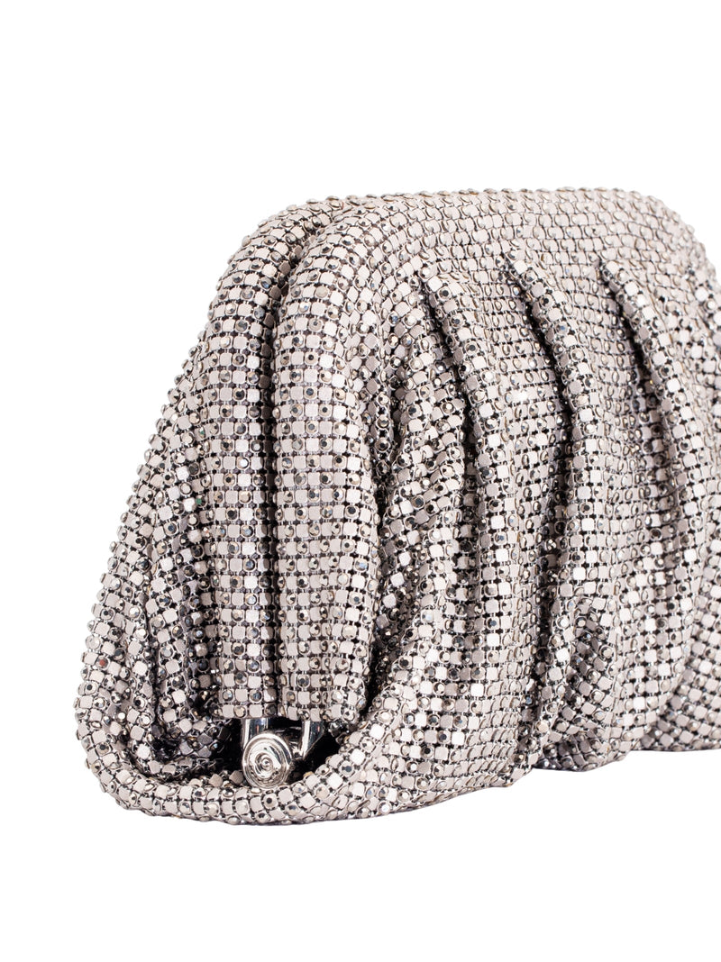 Benedetta Bruzziches Clutch — Silver Aluminium Mesh