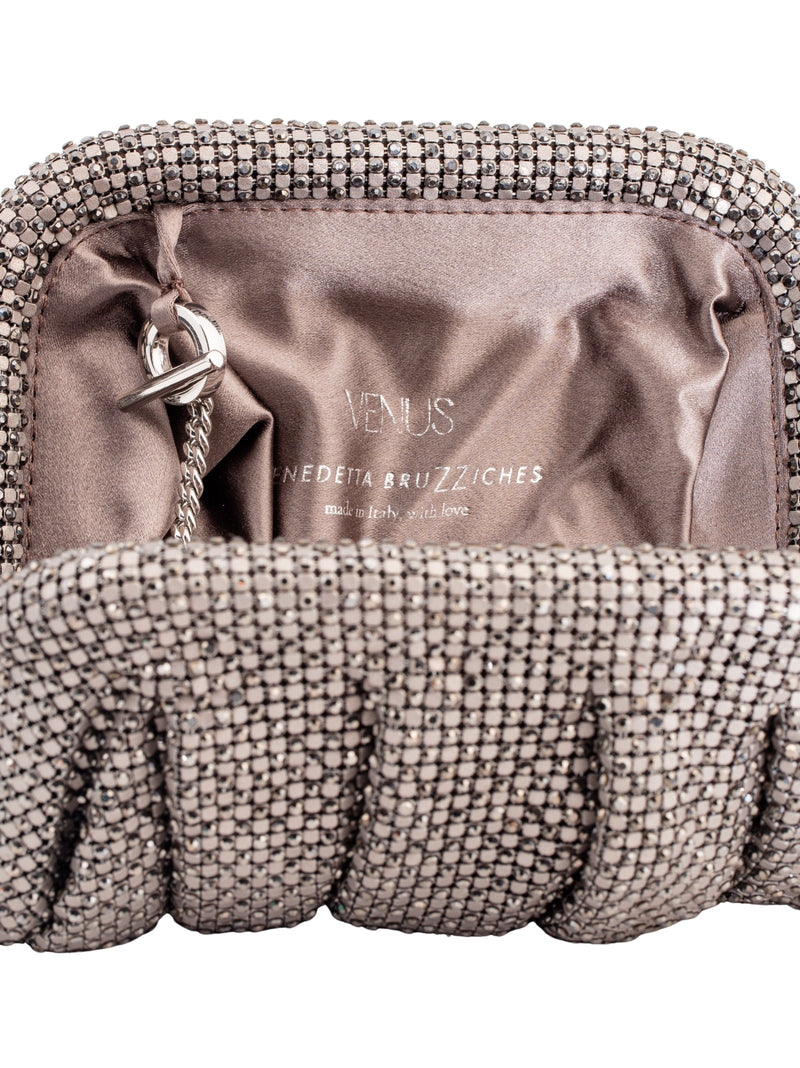 Benedetta Bruzziches Clutch — Silver Aluminium Mesh