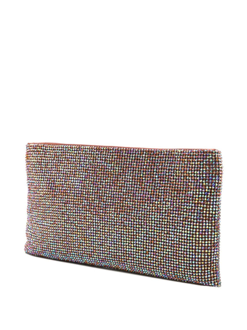 Benedetta Bruzziches Crystal-Studded Mesh Clutch — Multicolor Aluminium Exterior