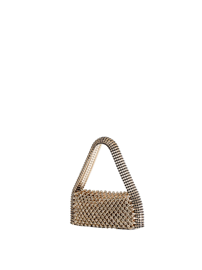 Benedetta Bruzziches Rachele La Grande Shoulder Bag — Gold Brass; Crystals