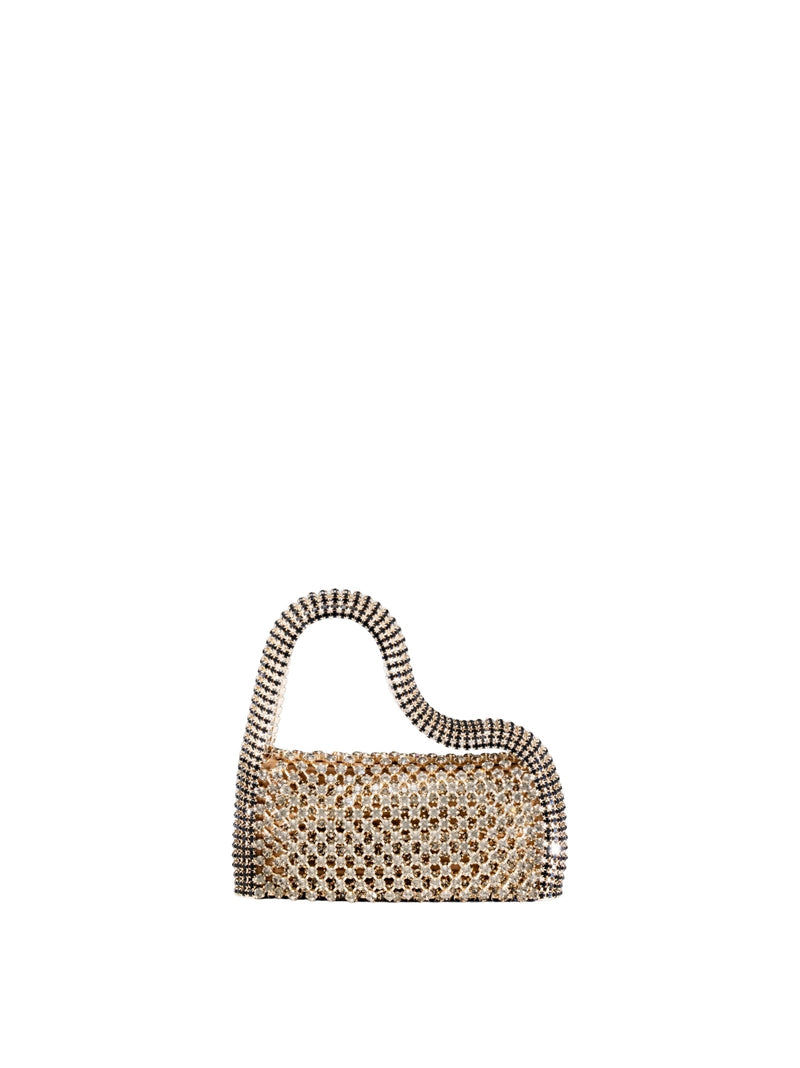 Benedetta Bruzziches Rachele La Grande Shoulder Bag — Gold Brass; Crystals