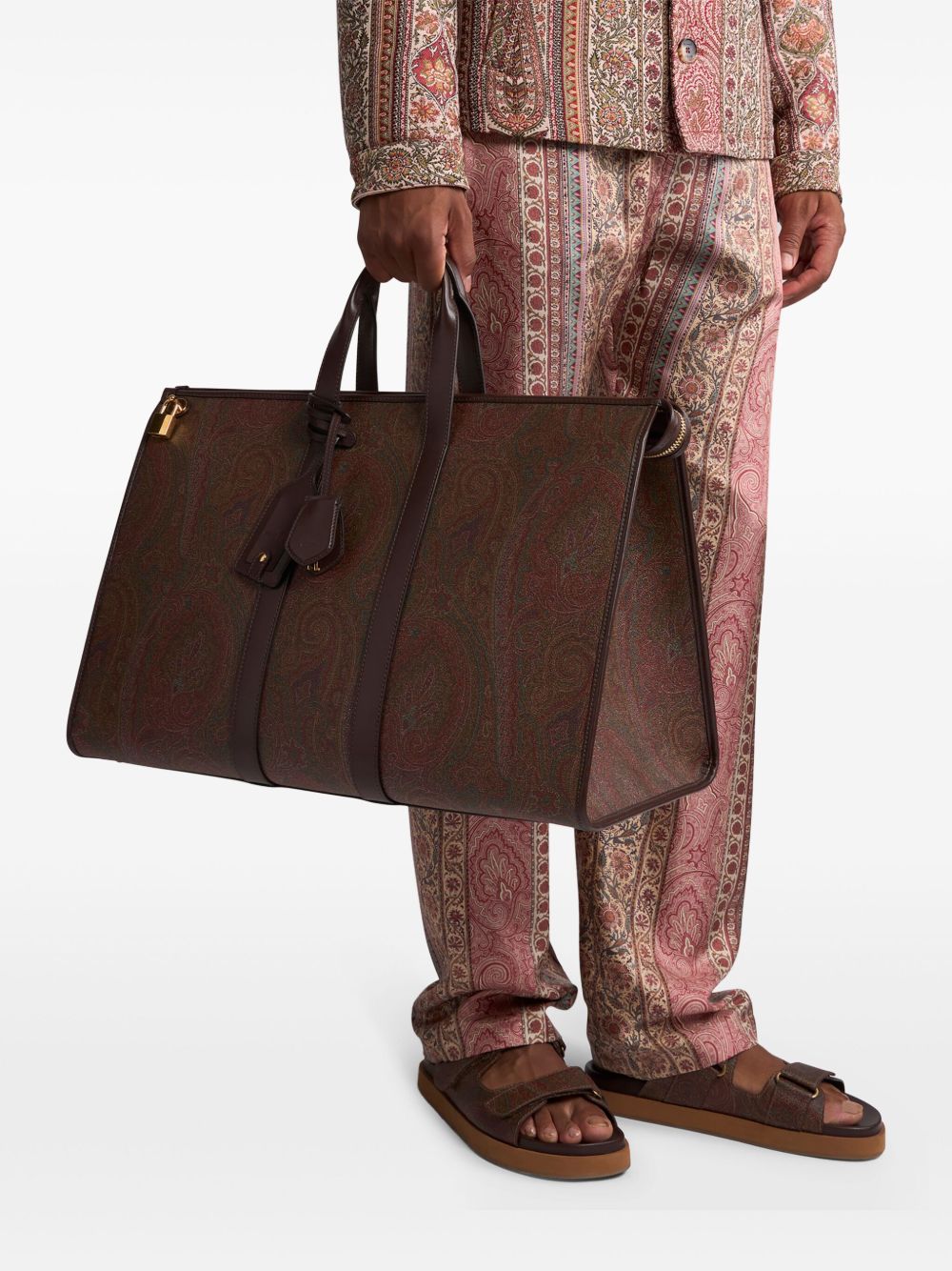 Etro Arnica Top Handle Bag — Brown