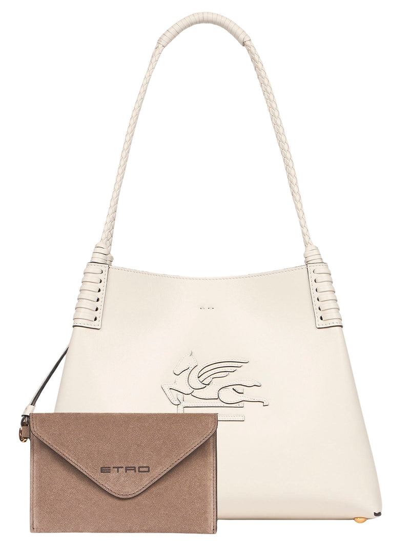 Etro Libra Shoulder Bag — White Calf Leather
