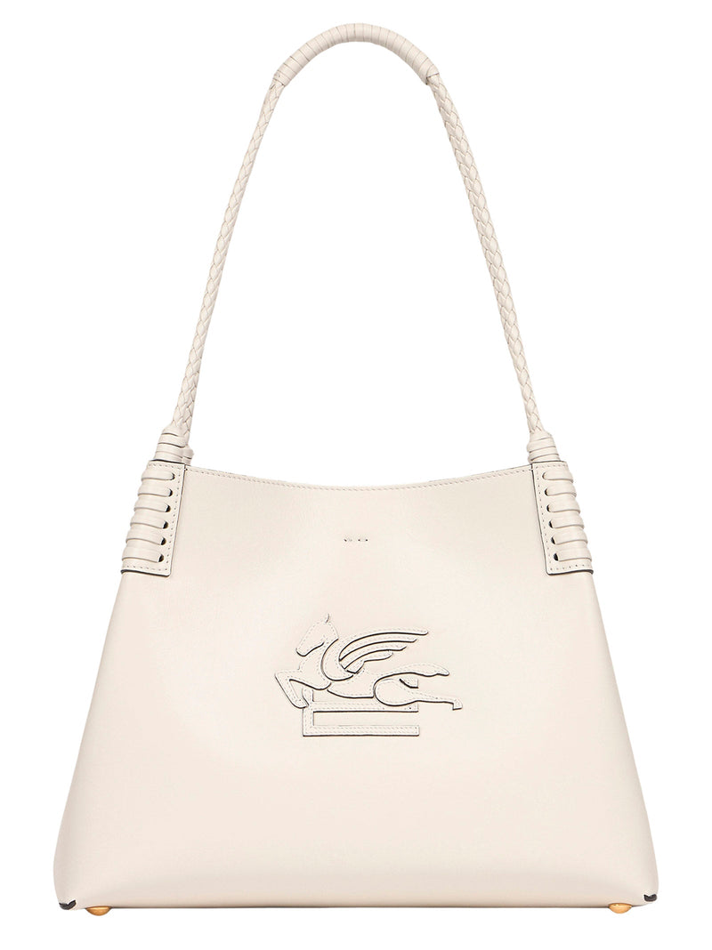 Etro Libra Shoulder Bag — White Calf Leather