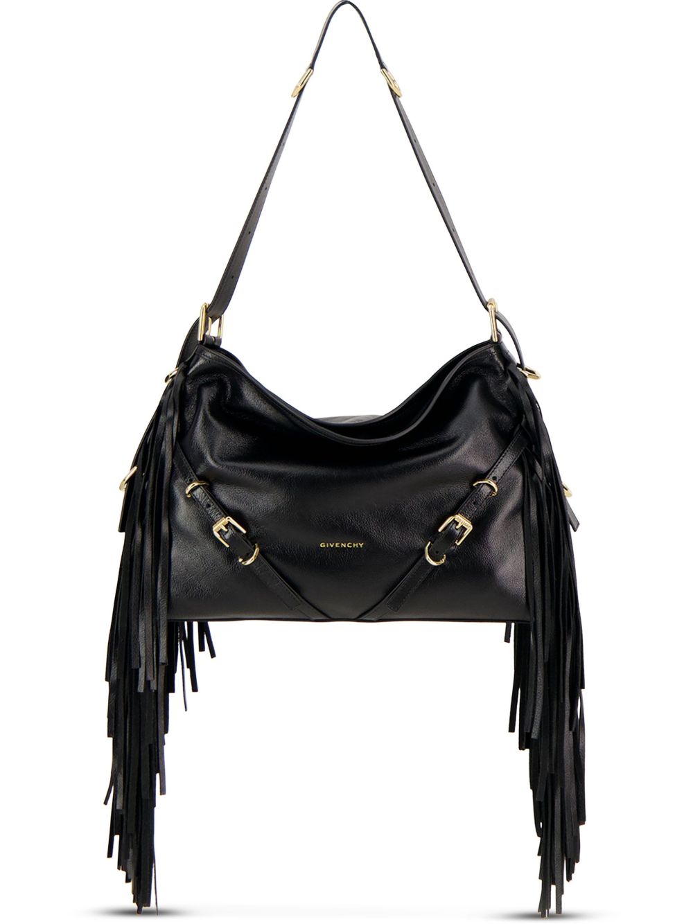 Givenchy Voyou Shoulder Bag — Black Calf Leather
