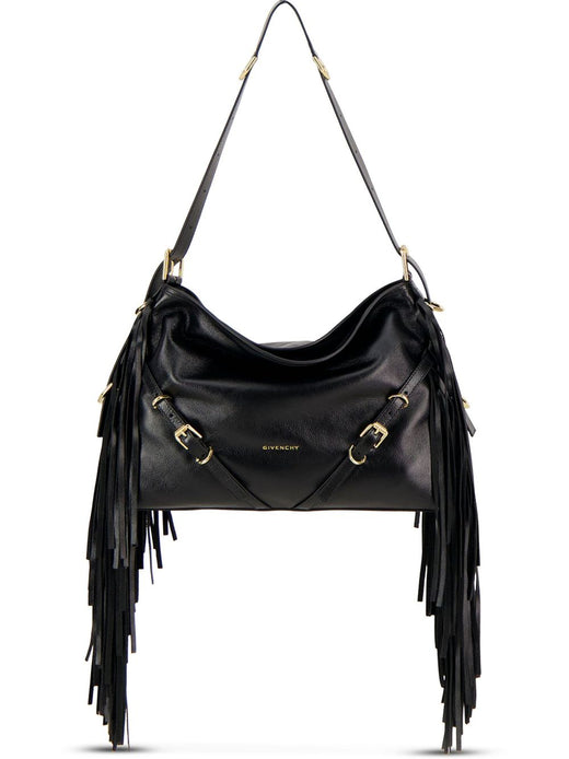 Givenchy Voyou Shoulder Bag — Black Calf Leather