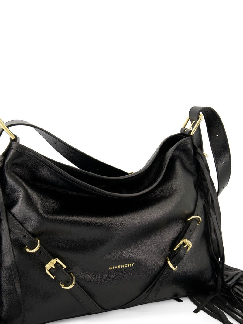 Givenchy Voyou Shoulder Bag — Black Calf Leather