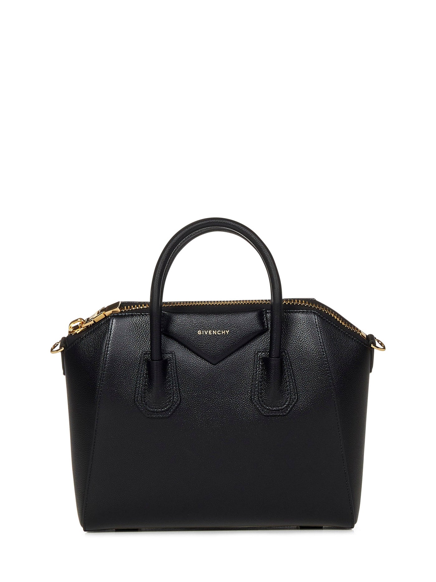 Givenchy Antigona Top Handle Bag — Black Calf Leather; Lining Cotton