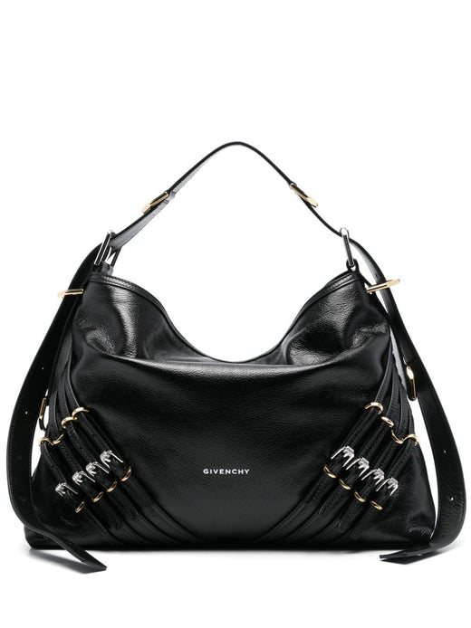 Givenchy Voyou Medium Shoulder Bag — Black Calfskin