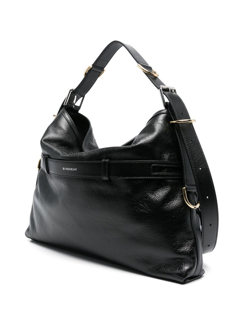 Givenchy Voyou Medium Shoulder Bag — Black Calfskin