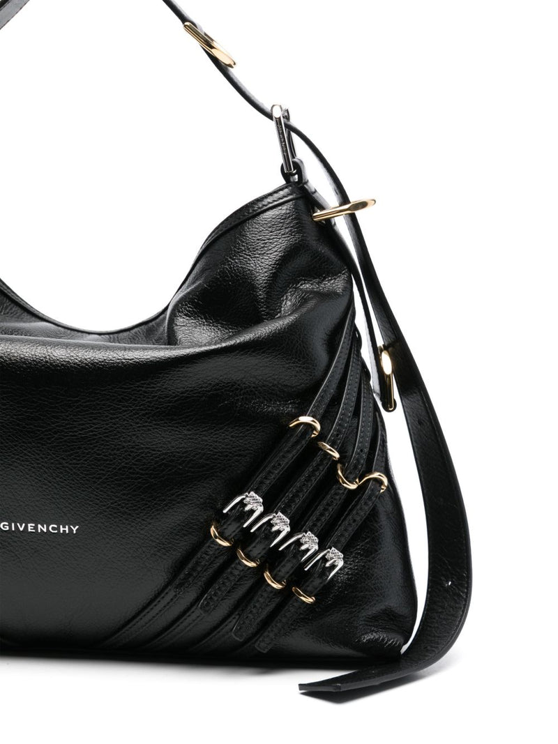 Givenchy Voyou Medium Shoulder Bag — Black Calfskin
