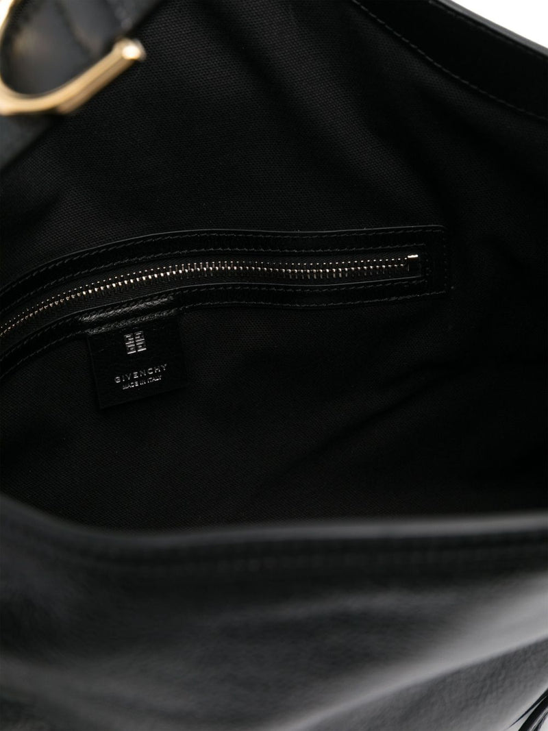 Givenchy Voyou Medium Shoulder Bag — Black Calfskin