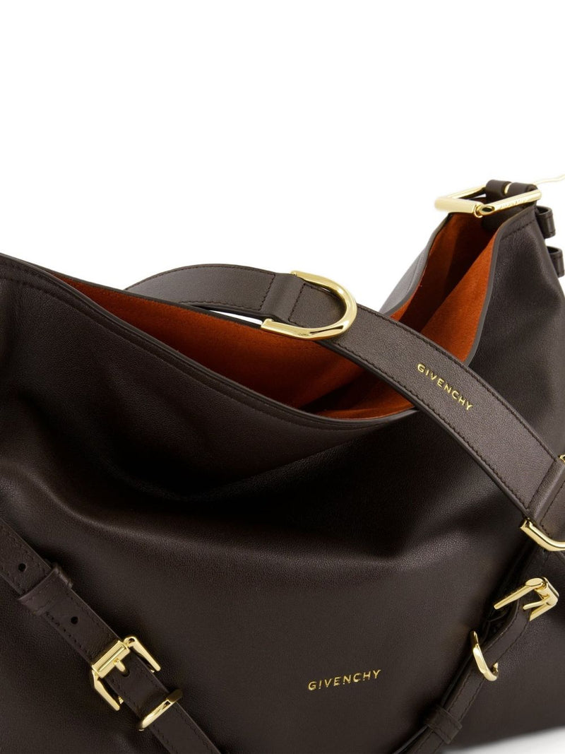 Givenchy Voyou Shoulder Bag — Brown Calfskin