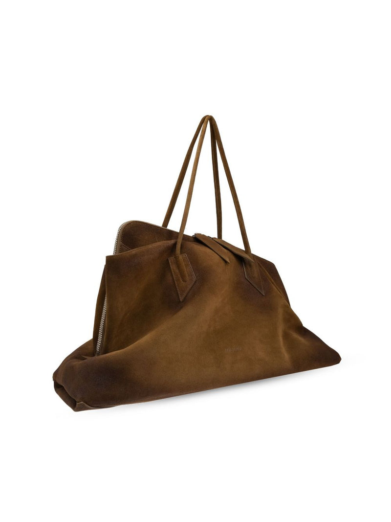 The Attico Tote Bag — Green Suede
