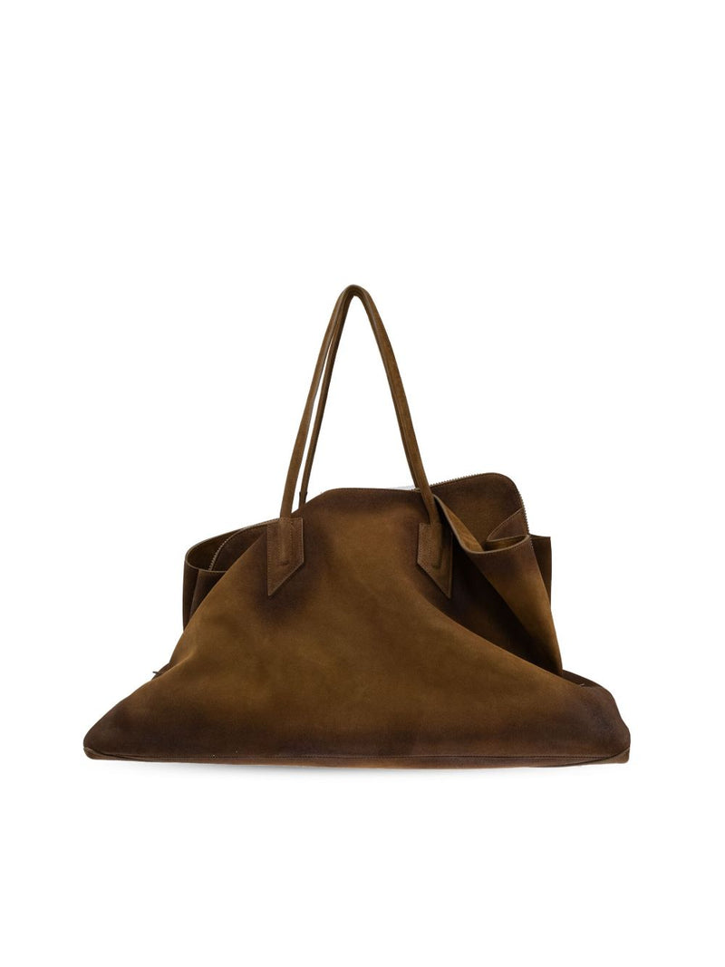 The Attico Tote Bag — Green Suede