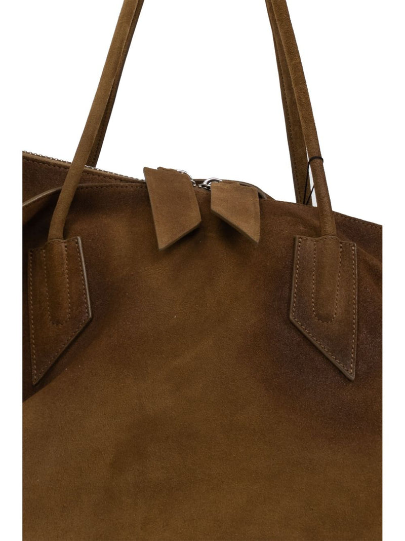 The Attico Tote Bag — Green Suede