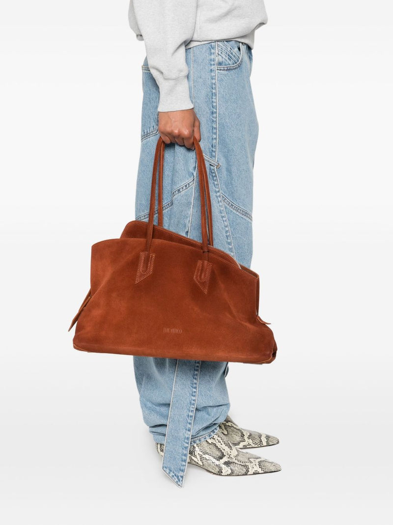 The Attico La Passeggiata Tote Bag — Brown Calf Leather