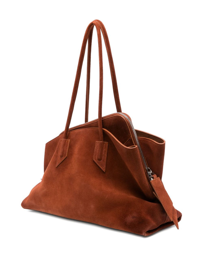 The Attico La Passeggiata Tote Bag — Brown Calf Leather
