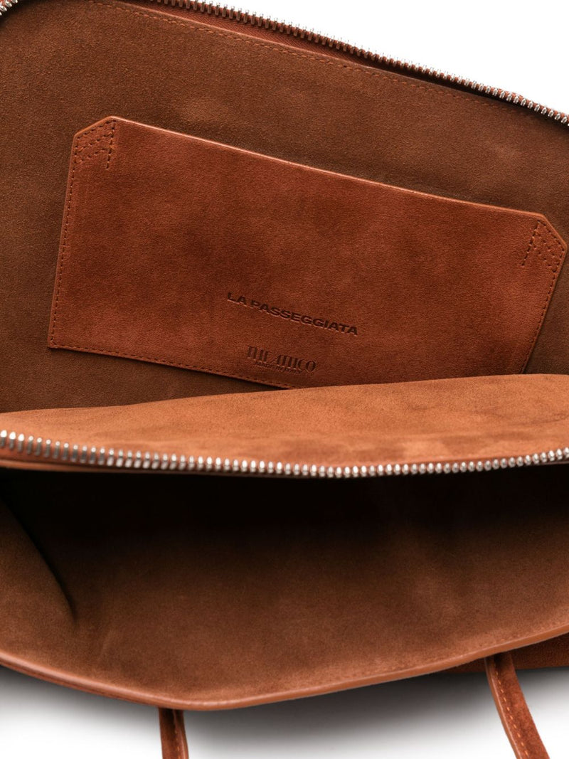 The Attico La Passeggiata Tote Bag — Brown Calf Leather