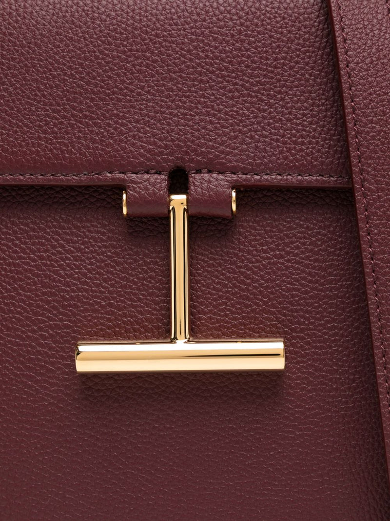 Tom Ford Shoulder Bag — Burgundy Calfskin (bos Taurus)