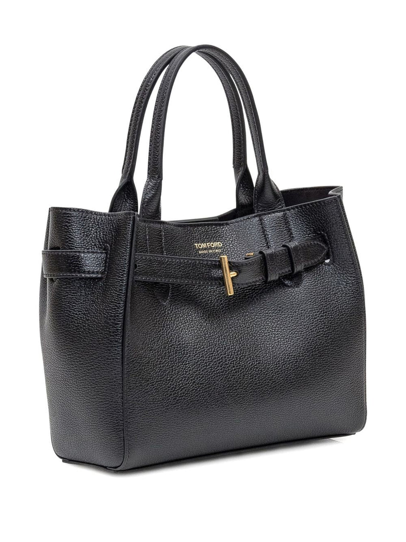 Tom Ford Audrey Top Handle Bag — Black Calfskin