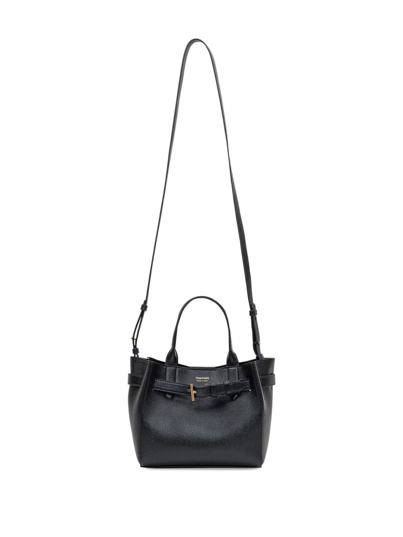 Tom Ford Audrey Top Handle Bag — Black Calfskin