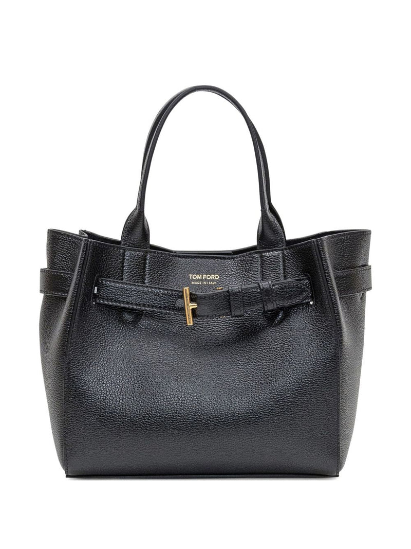 Tom Ford Audrey Top Handle Bag — Black Calfskin
