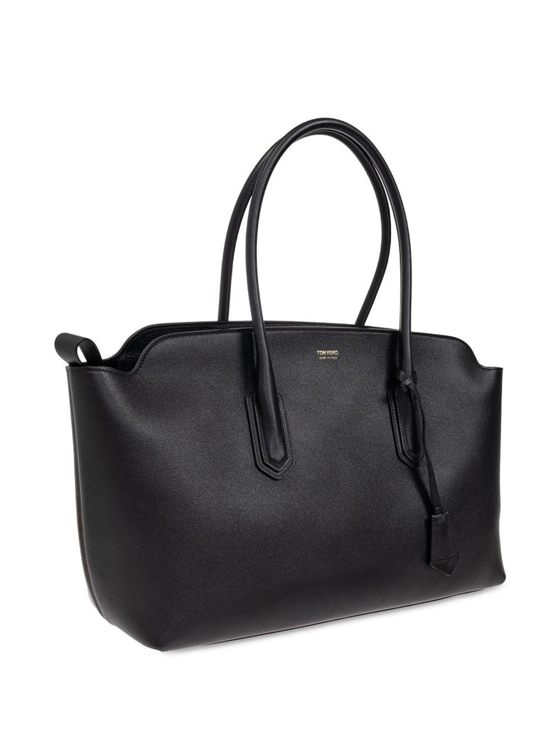 Tom Ford Alexander Large Shoulder Bag — Black Calfskin