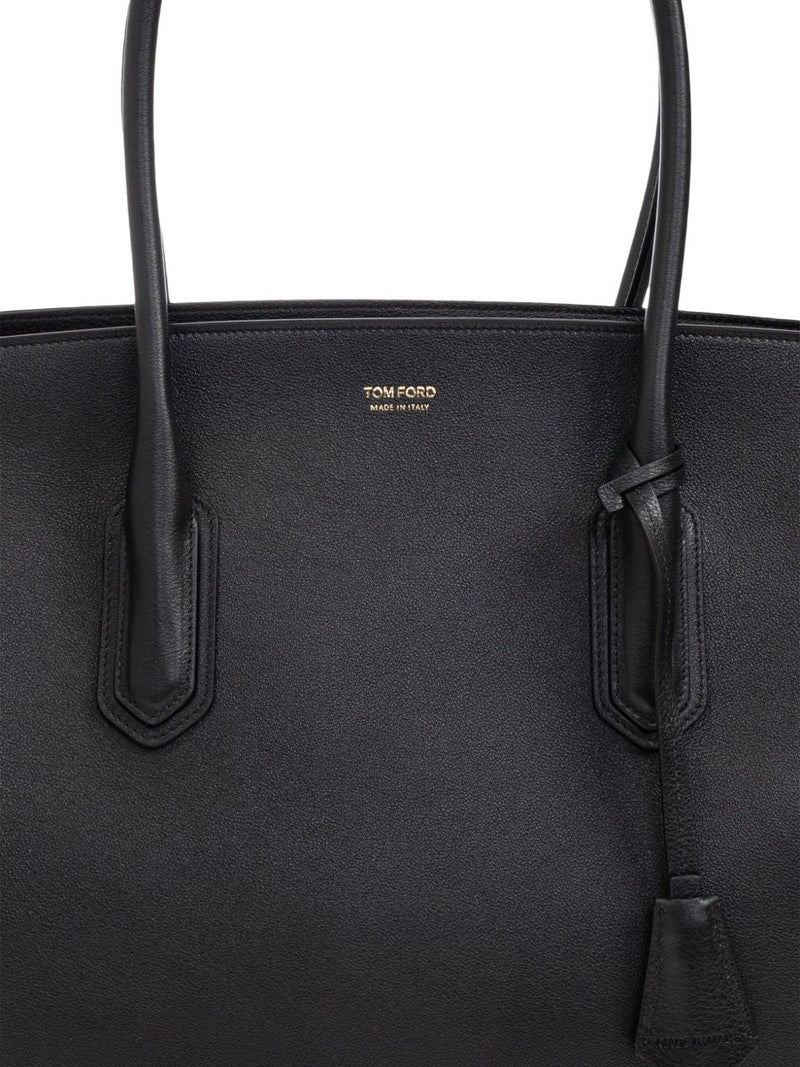 Tom Ford Alexander Large Shoulder Bag — Black Calfskin