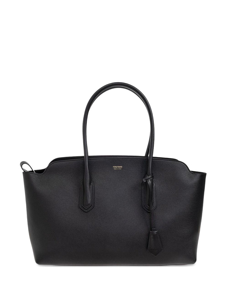 Tom Ford Alexander Large Shoulder Bag — Black Calfskin