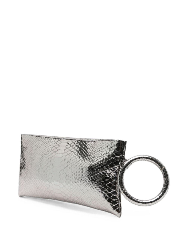 Tom Ford Aura Clutch — Silver Calfskin Leather