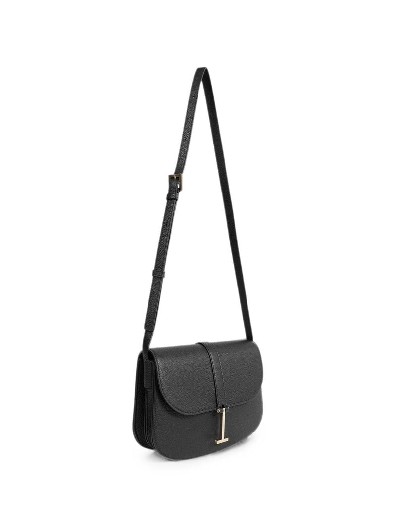 Tom Ford Pebbled Calfskin Shoulder Bag — Black Leather
