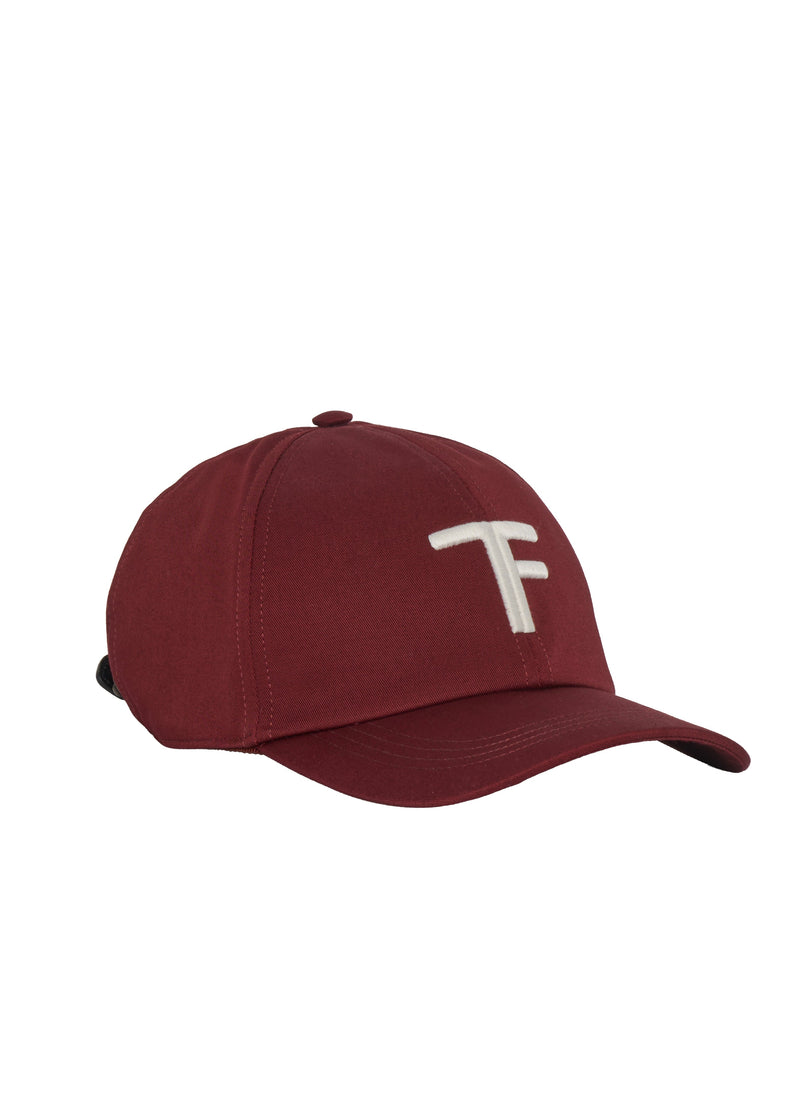 Tom Ford Mh004tcn057g Calf-Leather Strap Baseball Cap — Burgundy Cotton Caps