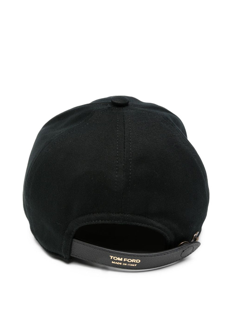 Tom Ford Mh005tcn061g Baseball Cap — Black Cotton Caps
