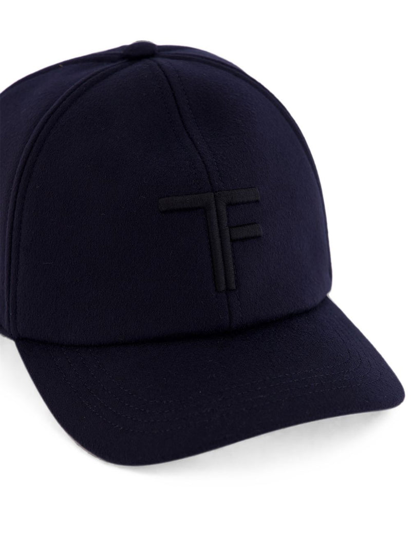 Tom Ford Mh005tcw003g Cashmere Baseball Cap — Navy Caps