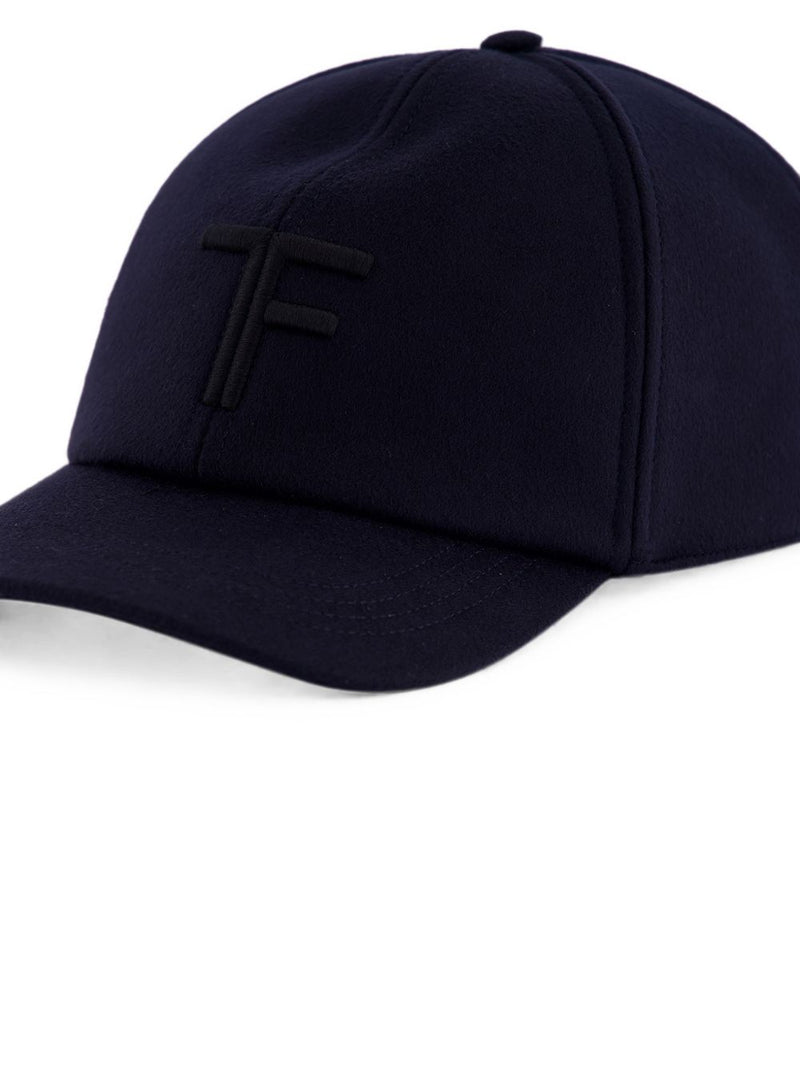 Tom Ford Mh005tcw003g Cashmere Baseball Cap — Navy Caps