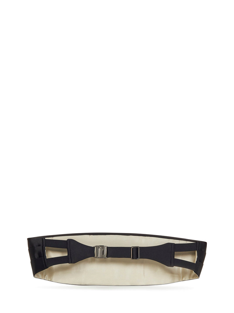 Tom Ford Pleated Silk Cummerbund — Black Belt