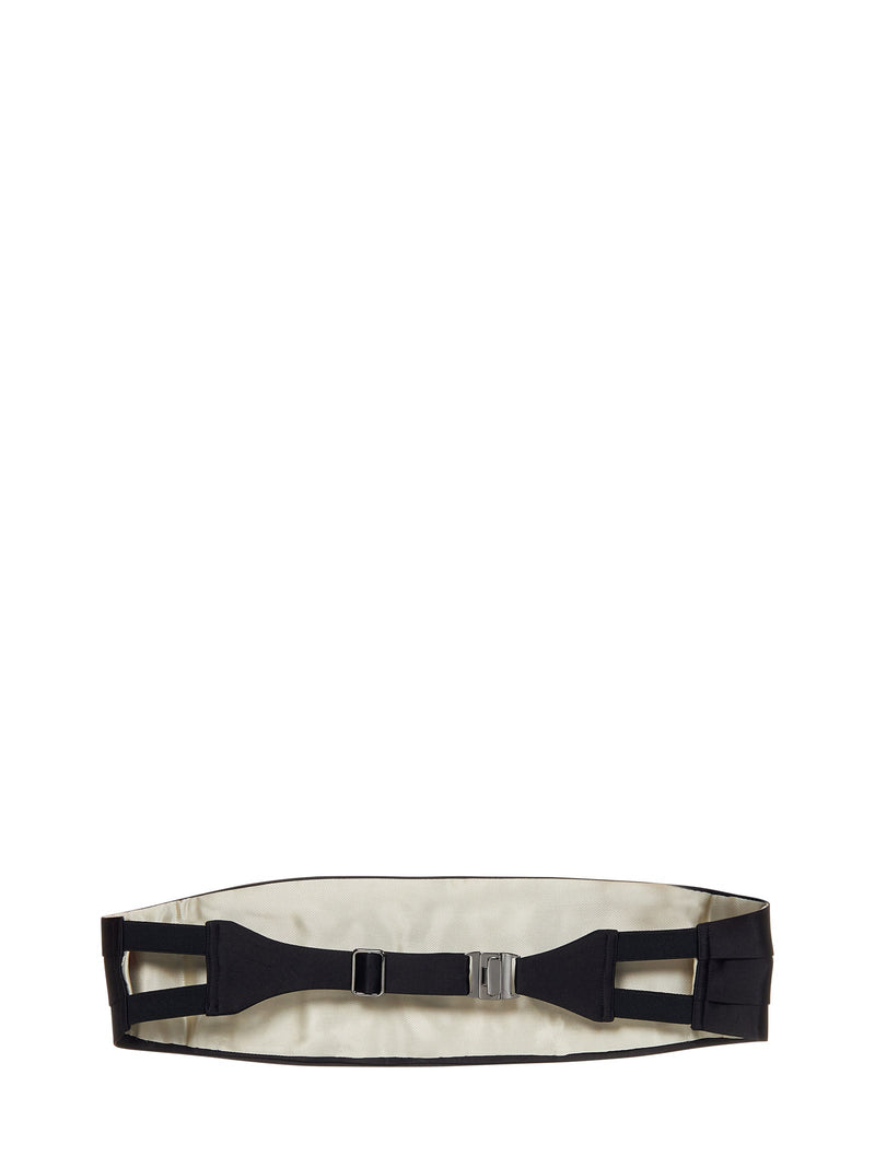 Tom Ford Pleated Silk Cummerbund — Black Belt