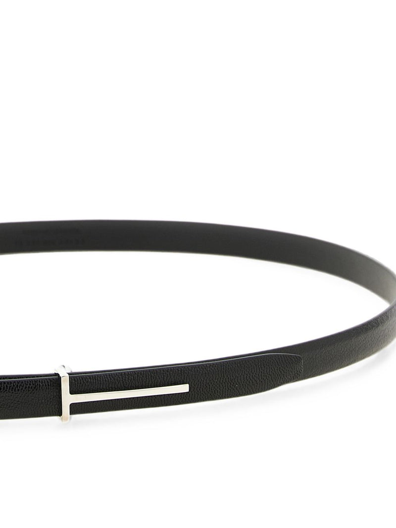 Tom Ford Icon Belt — Black Goat Leather