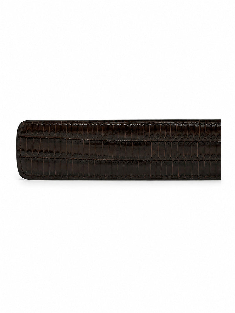 Tom Ford Reversible Calfskin With T-Buckle Belt — Brown
